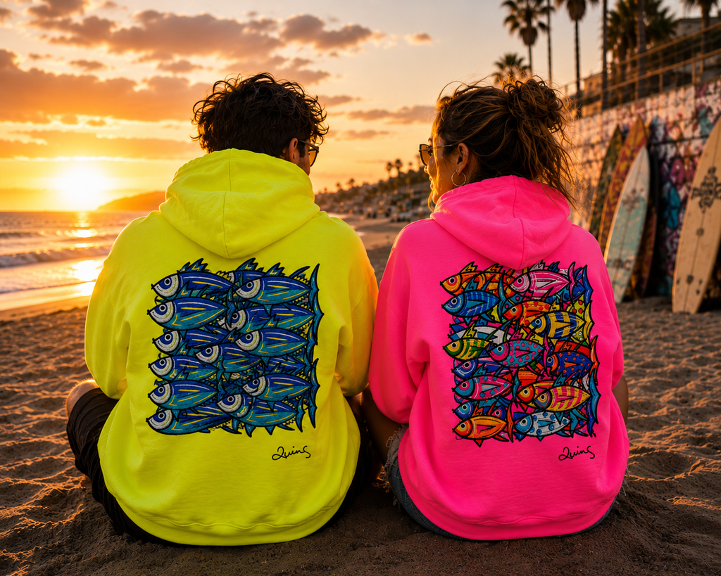 Sudadera rosa fluorescente ATUNES DE COLORES