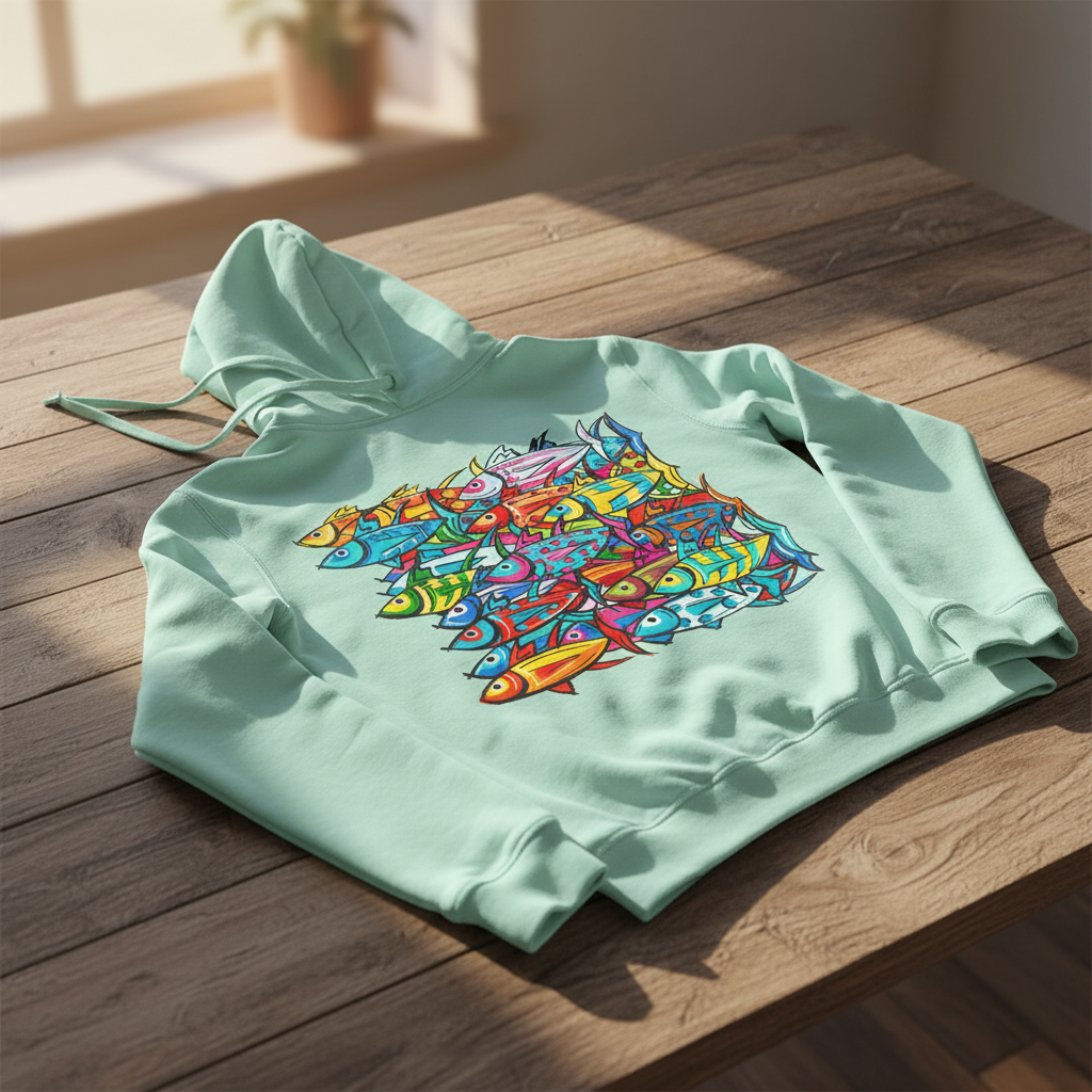 Sudadera verde mar ATUNES DE COLORES